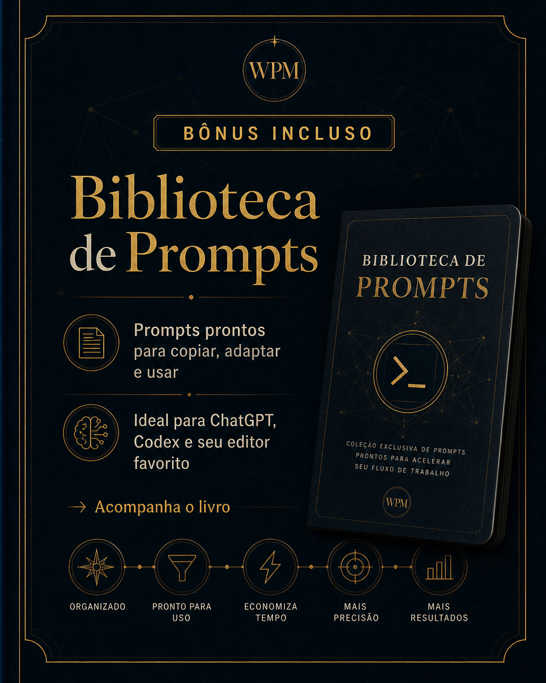 Visual do bônus Biblioteca de Prompts