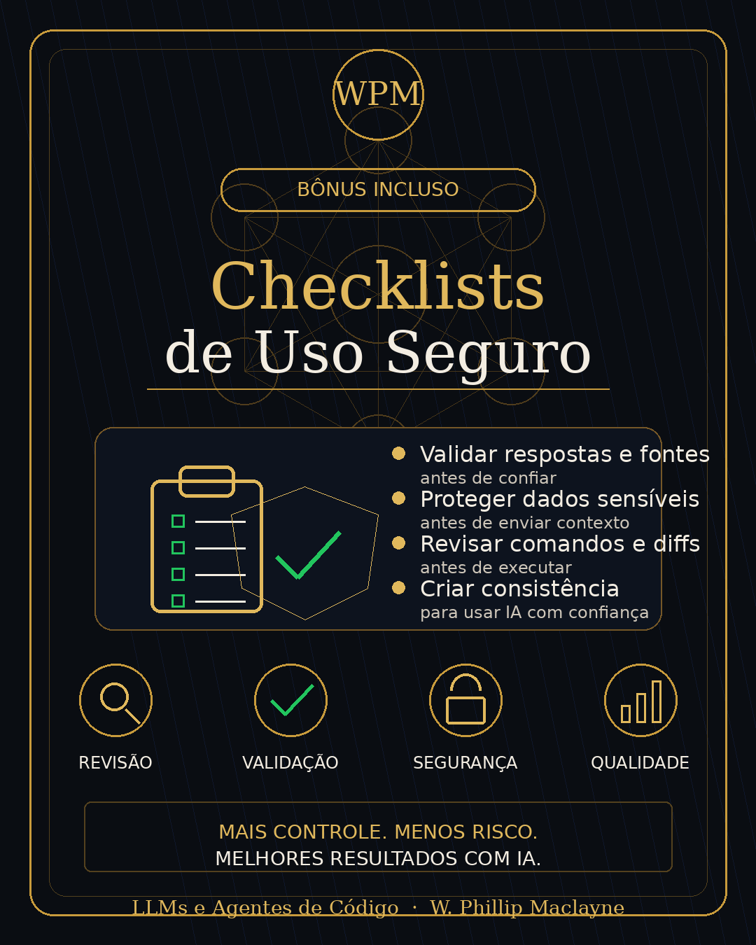 Visual do bônus Checklists de Uso Seguro